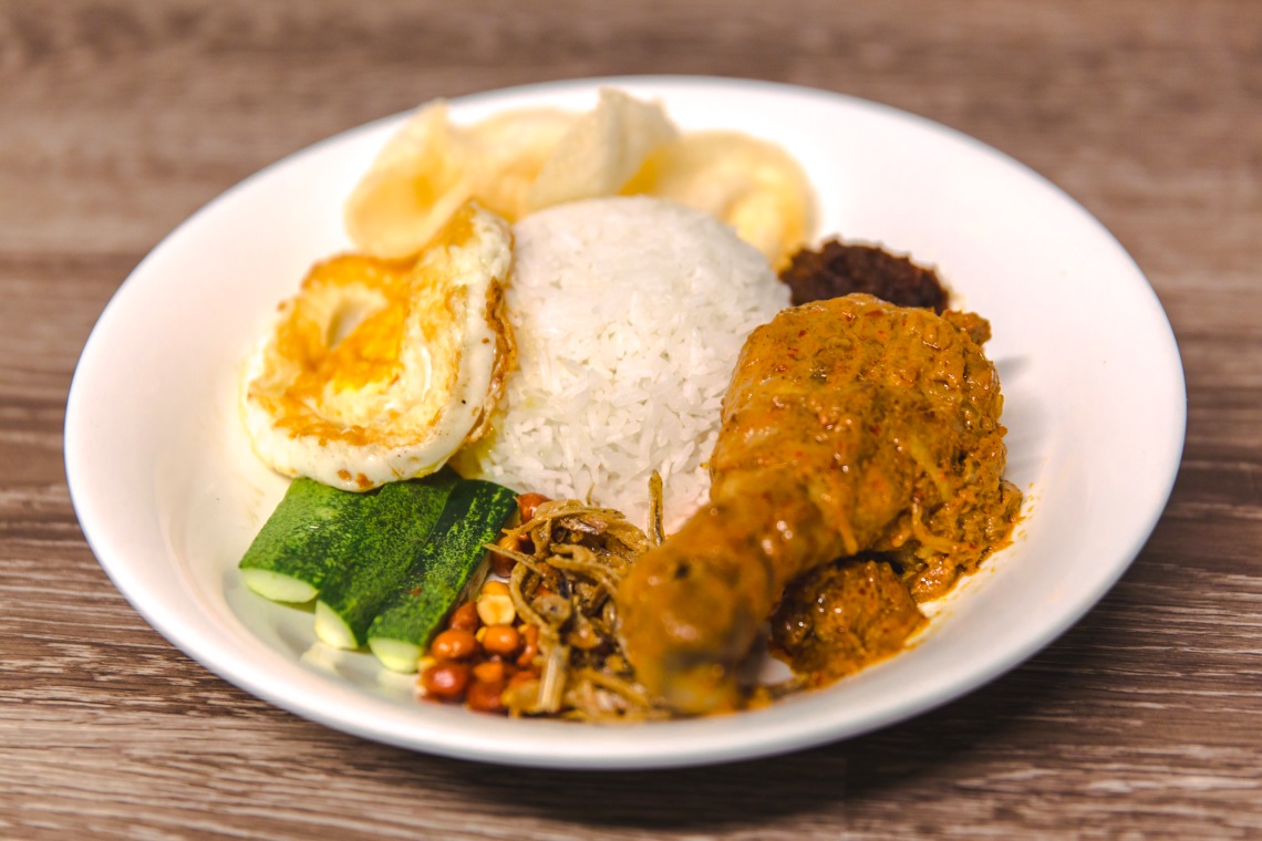 Nasi Lemak with Chicken Rendang from Ya Kun Kaya Toast